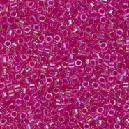 Miyuki delica kralen 11/0 - Hot pink lined crystal ab DB-1743